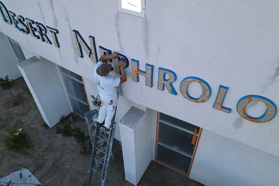 Commercial building repainting